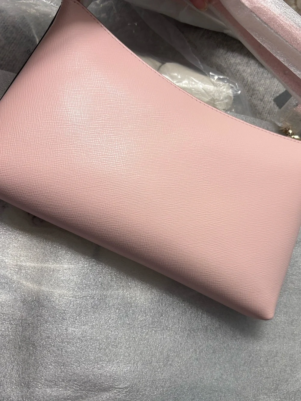 ♠️kate spade Sadie chalk pink Saffiano leather crossbody bag gold hardware KE594